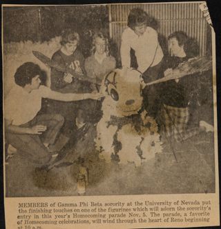 Members of Gamma Phi Beta Sorority Newspaper Clipping