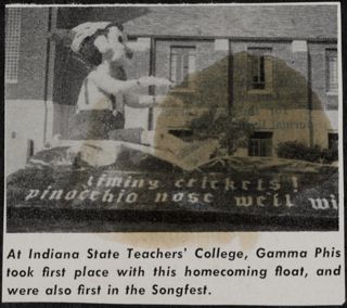 At Indiana State Teachers' College Magazine Clipping