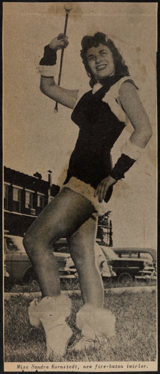 Miss Sandra Kornstedt, New Fire-Baton Twirler Newspaper Clipping, 1960
