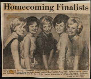 Homecoming Finalists Newspaper Clipping