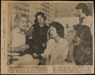 New Pledge Newspaper Clipping, October 1959