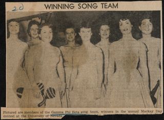 Winning Song Team Newspaper Clipping