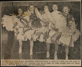 The First in a Series of New Cheerleaders Newspaper Clipping
