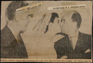Kissing Cousin Newspaper Clipping, January 22, 1957