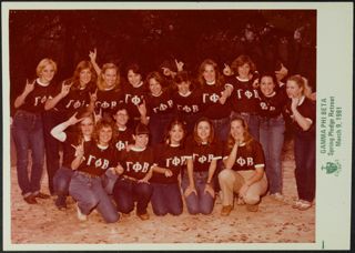 Gamma Phi Beta Spring Pledge Retreat Group Photographs, March 9, 1981