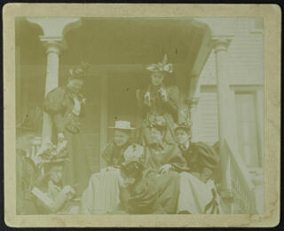 Group of Eight Alpha Chapter Members Photograph, 1895