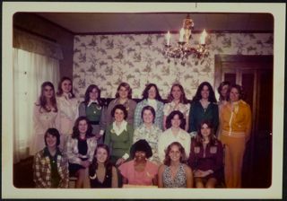 Gamma Pi Chapter Spring Open House Group Photograph, 1975