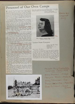 Gamma Phi Beta International Camps and Campships Scrapbook, Page 8