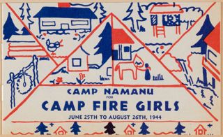 Camp Namanu for Camp Fire Girls Booklet, June 25-August 26, 1944