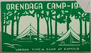 Orendaga Camp Card, 1940s