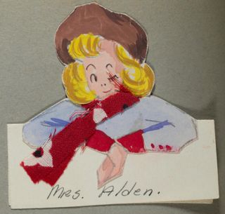 Mrs. Alden Name Tag, 1951