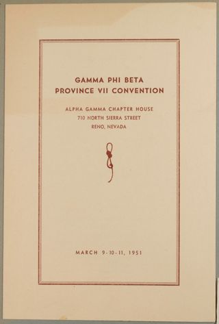 Province VII Convention Program, March 9-11, 1951