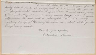 Claudine Drew to Miss Schoon Letter, c. 1942