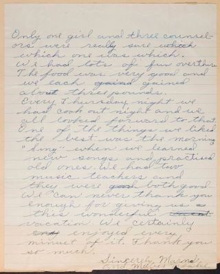Marina and Mavis Peake to Mrs. Jackson Letter, August 27, 1946