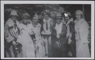 Moss, Draper, and Five Women Photograph