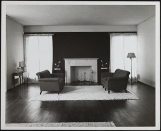 Eta Chapter House Living Room Photograph, 1930s
