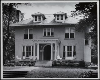 Alpha Theta Chapter House With Porch Furniture Photograph