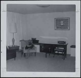 Gamma Beta Chapter House Living Room Photograph, c. 1968