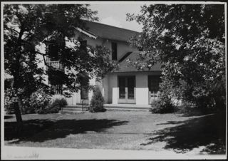 Alpha Phi Chapter House Covered by Trees Photograph, c. 1968