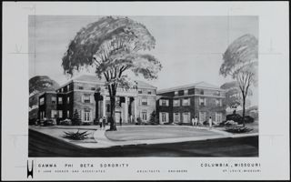 Alpha Delta Chapter House Drawing, c. 1968