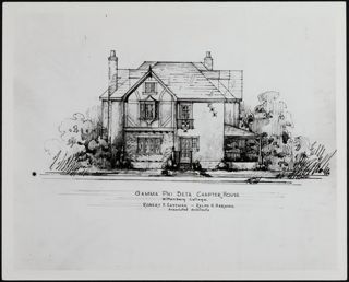 Alpha Nu Chapter House Drawing
