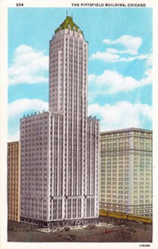Pittsfield Building in Chicago Postcard