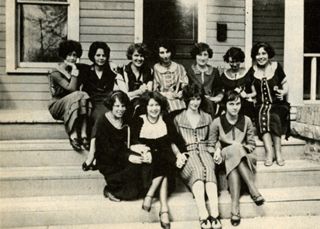 Alpha Zeta Chapter Members on Porch Photograph