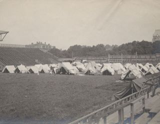 Earthquake Refugees Camped on California Field Photograph