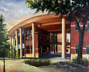 The French Family Science, Math & Technology Center--oil painting