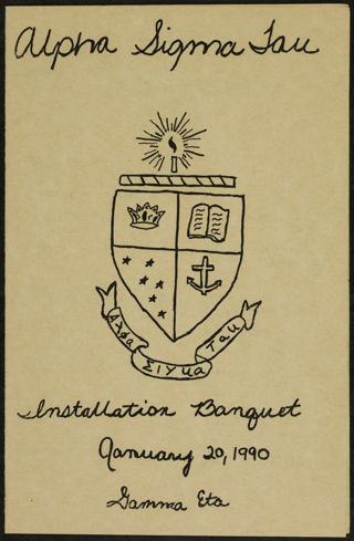 Gamma Eta Chapter Installation Banquet Program, January 20, 1990