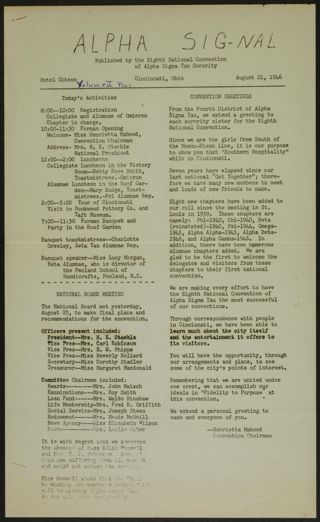Alpha Sig-Nal, August 21, 1946