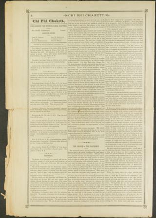 Chi Phi Chakett, June 1872, Publication Notes