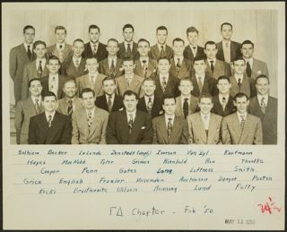 Gamma Delta Chapter Group Photograph, February 1950
