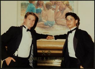 Matthew Tometie and Robert Frey at Scarlet and Blue Photograph, June 1990