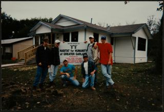 Six Psi Zeta Chapter Members at Habitat for Humanity Photograph, c. 1990s