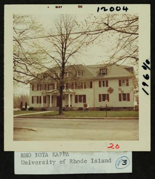 Rho Iota Kappa Chapter House Photograph, May 1966