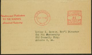 Bob Cody to Luther Z. Rosser Invitation, September 1, 1948