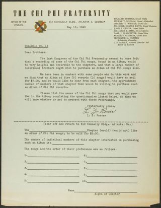 L.Z. Rosser to Brothers Letter, May 16, 1949