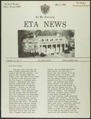 Eta News, Vol. 2, No. 2, Summer 1980