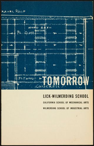 Tomorrow: Lick-Wilmerding School Booklet, 1954