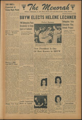 The Menorah, Vol. III, No. 1, September 1947