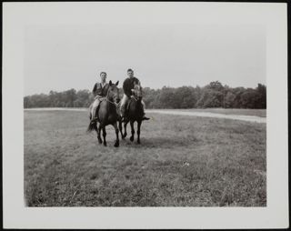BBYO Members Riding Horses Photograph 1, c. July 1940
