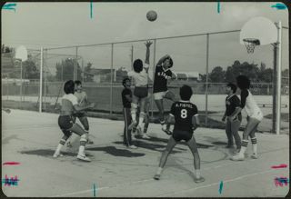 Alan Siegal, Joel Sklor, and Other BBYO Members Playing Basketball Photograph