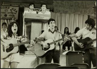 BBYO Members With Guitars Leading Singing Photograph, 1980
