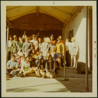BBYO Members Under Awning Photograph, November 1969