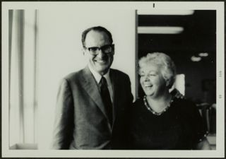 Man and Woman Laughing Together Photograph, November 1969