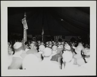 BBYO Members Attending Assembly at Summer Camp Photograph, c. July 1940
