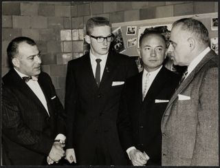 Morrie Mayer Being Honored at Anniversary Photograph, August 1960