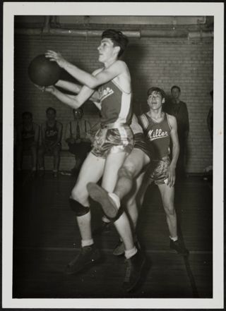 Alephs Playing Basketball Photograph 2, April 20, 1941