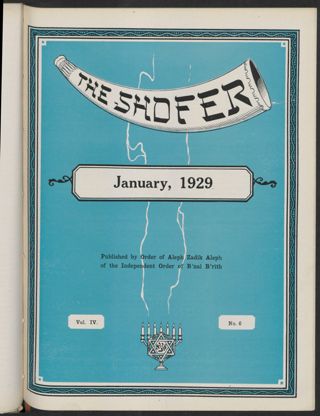 The Shofar, Vol. IV, No. 6, January 1929